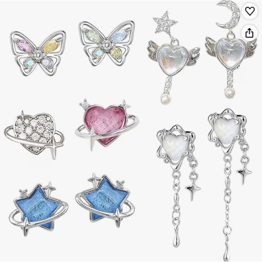 Y2K Celestial Earring Set